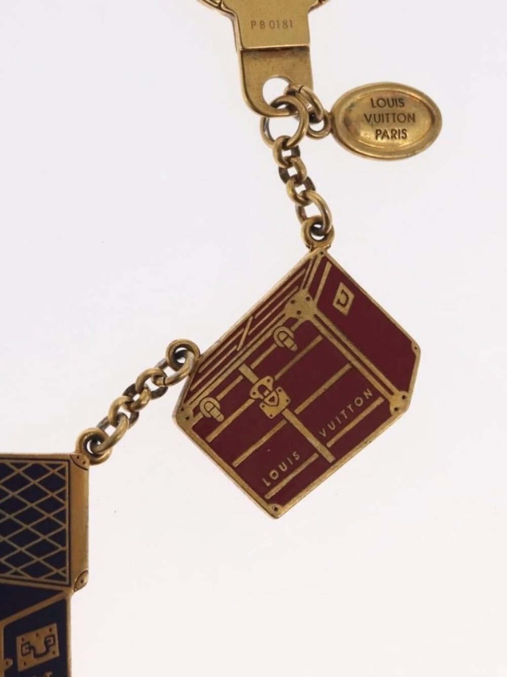 LOUIS VUITTON Porte Cles Chainne Mar Bag Charm metal Gold M66459 LV Auth 169134 - Picture 5 of 15